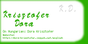 krisztofer dora business card